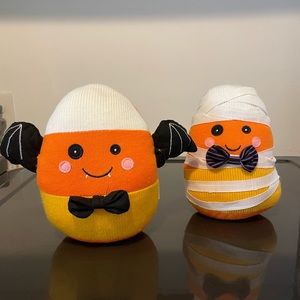 Halloween plush candy corn decorations